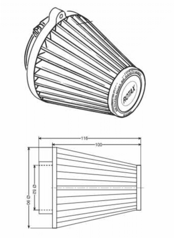 Filtro aria conico SP-2704